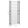 Black iron wine rack for 96 bottles by vidaXL, Wine racks - Ref: Foro24-325923, Price: 170,11 €, Discount: %