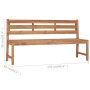 Banco de jardín de madera maciza de teca 170 cm de vidaXL, Bancos de jardín - Ref: Foro24-315617, Precio: 308,99 €, Descuento: %