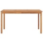 Solid teak wood garden dining table 140x80x77 cm by vidaXL, Garden tables - Ref: Foro24-315619, Price: 231,04 €, Discount: %