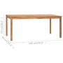 Mesa de comedor de jardín madera maciza de teca 180x90x77 cm de vidaXL, Mesas de jardín - Ref: Foro24-315621, Precio: 266,99 ...