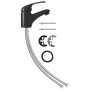 Black sink mixer tap 13x10 cm by vidaXL, Faucets - Ref: Foro24-149080, Price: 25,99 €, Discount: %