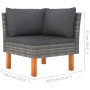 Corner sofa in synthetic rattan and solid eucalyptus wood by vidaXL, Modular outdoor sofas - Ref: Foro24-315754, Price: 86,99...