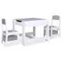 Mesa infantil con 2 sillas MDF blanco de vidaXL, muebles para bebés y niños pequeños - Ref: Foro24-80283, Precio: 107,99 €, D...