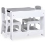 Mesa infantil con 2 sillas MDF blanco de vidaXL, muebles para bebés y niños pequeños - Ref: Foro24-80283, Precio: 107,99 €, D...