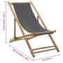 Bamboo beach chair with dark gray canvas by vidaXL, Garden chairs - Ref: Foro24-313018, Price: 60,99 €, Discount: %