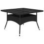 Set de comedor de jardín 9 piezas ratán PE y vidrio negro de vidaXL, Conjuntos de jardín - Ref: Foro24-3058338, Precio: 602,2...