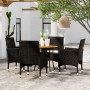 5-Piece Black Synthetic Rattan Garden Dining Set by vidaXL, Garden sets - Ref: Foro24-3058492, Price: 314,42 €, Discount: %