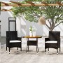 Juego de comedor para jardín 3 piezas ratán sintético negro de vidaXL, Conjuntos de jardín - Ref: Foro24-3058482, Precio: 218...