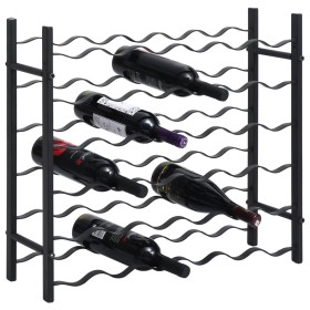 Black iron wine rack for 36 bottles by vidaXL, Wine racks - Ref: Foro24-325921, Price: 72,76 €, Discount: %