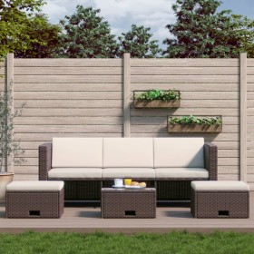 4-piece garden furniture set and brown synthetic rattan cushions by vidaXL, Garden sets - Ref: Foro24-43103, Price: 425,34 €,...