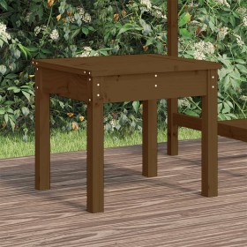 Solid pine wood garden bench in honey brown color, measuring 50x44x45 cm. by vidaXL, garden benches - Ref: Foro24-823993, Pri...