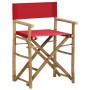 Folding director chairs 2 pieces bamboo and red fabric by vidaXL, Garden chairs - Ref: Foro24-313031, Price: 73,22 €, Discoun...