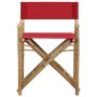 Folding director chairs 2 pieces bamboo and red fabric by vidaXL, Garden chairs - Ref: Foro24-313031, Price: 73,22 €, Discoun...