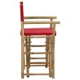 Folding director chairs 2 pieces bamboo and red fabric by vidaXL, Garden chairs - Ref: Foro24-313031, Price: 73,22 €, Discoun...