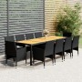 Garten-Essgruppe 11-teilig aus schwarzem synthetischem Rattan von vidaXL, Gartensets - Ref: Foro24-3058576, Preis: 895,07 €, ...