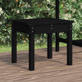 Banco de jardín madera maciza pino negro 50x44x45 cm de vidaXL, Bancos de jardín - Ref: Foro24-823994, Precio: 44,99 €, Descu...