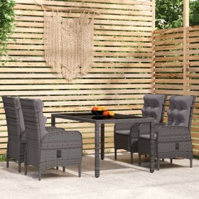 Garten-Essgruppe 7-teilig aus grauem synthetischem Rattan von vidaXL, Gartensets - Ref: Foro24-3058502, Preis: 946,99 €, Raba...