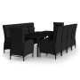 Set de comedor de jardín 11 piezas ratán sintético negro de vidaXL, Conjuntos de jardín - Ref: Foro24-3058560, Precio: 1,00 €...