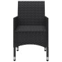 Garden table and chairs 3 pieces synthetic rattan black acacia wood by vidaXL, Garden sets - Ref: Foro24-3058362, Price: 182,...