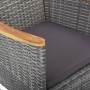 Garten-Essgruppe 11-teilig aus grauem synthetischem Rattan von vidaXL, Gartensets - Ref: Foro24-3058579, Preis: 863,52 €, Rab...