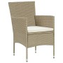 5-Piece Garden Dining Set Beige Synthetic Rattan by vidaXL, Garden sets - Ref: Foro24-3058490, Price: 323,49 €, Discount: %