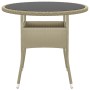 Juego de comedor para jardín de 5 piezas ratán sintético beige de vidaXL, Conjuntos de jardín - Ref: Foro24-3058490, Precio: ...