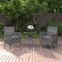 Garden dining set 3 pieces gray synthetic rattan by vidaXL, Garden sets - Ref: Foro24-3058459, Price: 184,84 €, Discount: %