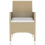 Garten Esstischgarnitur 5 Stück Kunststoff Rattan beige Glas von vidaXL, Gartensets - Ref: Foro24-3058420, Preis: 371,81 €, R...