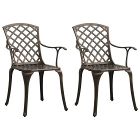 Garden chairs 2 units cast aluminum bronze by vidaXL, Garden chairs - Ref: Foro24-315570, Price: 281,12 €, Discount: %