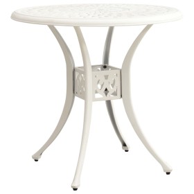 Mesa de jardín aluminio fundido blanca 78x78x72 cm de vidaXL, Mesas de jardín - Ref: Foro24-315584, Precio: 166,63 €, Descuen...