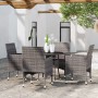 Garten-Essgruppe 5-teilig aus grauem synthetischem Rattan von vidaXL, Gartensets - Ref: Foro24-3058489, Preis: 357,75 €, Raba...