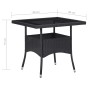 Set de comedor de jardín 5 pzas ratán sintético y vidrio negro de vidaXL, Conjuntos de jardín - Ref: Foro24-3058528, Precio: ...