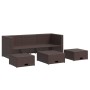 Set muebles de jardín 4 piezas y cojines ratán sintético marrón de vidaXL, Conjuntos de jardín - Ref: Foro24-43103, Precio: 4...