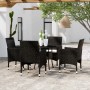 Juego de comedor para jardín 5 piezas ratán sintético negro de vidaXL, Conjuntos de jardín - Ref: Foro24-3058488, Precio: 318...