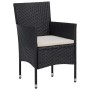 Garten Esstischgarnitur 5 Stück Kunststoff Rattan schwarz von vidaXL, Gartensets - Ref: Foro24-3058488, Preis: 322,54 €, Raba...