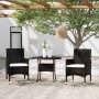 3-Piece Black Synthetic Rattan Garden Dining Set by vidaXL, Garden sets - Ref: Foro24-3058478, Price: 220,98 €, Discount: %