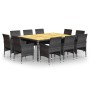 11-piece synthetic rattan garden dining set in gray color. by vidaXL, Garden sets - Ref: Foro24-3058567, Price: 1,00 €, Disco...