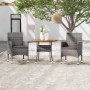 Juego comedor de jardín 3 piezas ratán sintético gris de vidaXL, Conjuntos de jardín - Ref: Foro24-3058483, Precio: 220,20 €,...