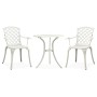 Bistro table and chairs 3 pieces white cast aluminum by vidaXL, Garden sets - Ref: Foro24-315593, Price: 307,46 €, Discount: %