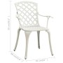 Bistro table and chairs 3 pieces white cast aluminum by vidaXL, Garden sets - Ref: Foro24-315593, Price: 307,46 €, Discount: %