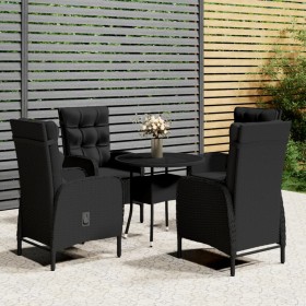 Garten Bistro Set 5 Stück Kunststoff Rattan schwarz von vidaXL, Gartensets - Ref: Foro24-3058552, Preis: 672,99 €, Rabatt: %