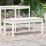 Banco de jardín madera maciza pino blanco 109x44x45 cm de vidaXL, Bancos de jardín - Ref: Foro24-824005, Precio: 74,85 €, Des...