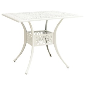 Mesa de jardín aluminio fundido blanco 90x90x73 cm de vidaXL, Mesas de jardín - Ref: Foro24-315590, Precio: 235,45 €, Descuen...