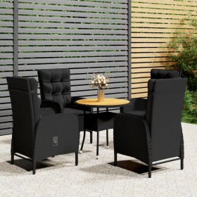 5-Piece Black Synthetic Rattan Garden Bistro Set by vidaXL, Garden sets - Ref: Foro24-3058553, Price: 694,84 €, Discount: %