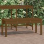 Banco de jardín madera maciza pino marrón miel 109x44x45 cm de vidaXL, Bancos de jardín - Ref: Foro24-824007, Precio: 51,85 €...