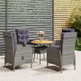 Garten-Bistro-Set 5-teilig aus grauem synthetischem Rattan von vidaXL, Gartensets - Ref: Foro24-3058551, Preis: 871,31 €, Rab...