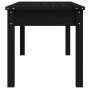 Banco de jardín madera maciza pino negro 109x44x45 cm de vidaXL, Bancos de jardín - Ref: Foro24-824008, Precio: 49,44 €, Desc...