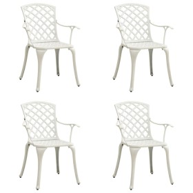 Garden chairs 4 units cast aluminum white by vidaXL, Garden chairs - Ref: Foro24-315575, Price: 483,99 €, Discount: %