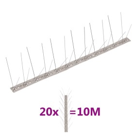 Set of 20 rows of spikes against birds and pigeons 4 rows 10 m by vidaXL, Animal repellents - Ref: Foro24-149131, Price: 45,9...