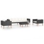 Set de muebles de jardín 4 pzas y cojines ratán sintético negro de vidaXL, Conjuntos de jardín - Ref: Foro24-3059332, Precio:...